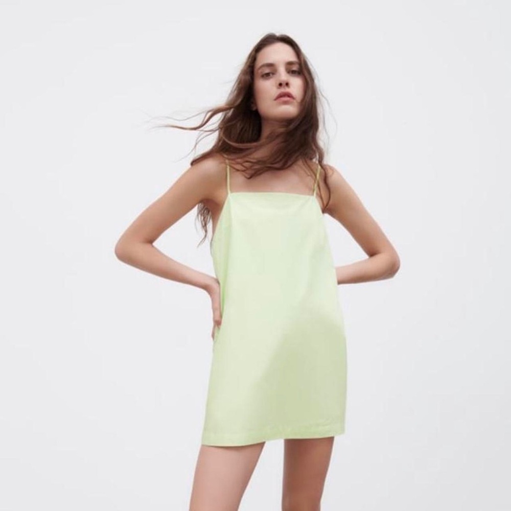 Zara Light Green Mini Dress